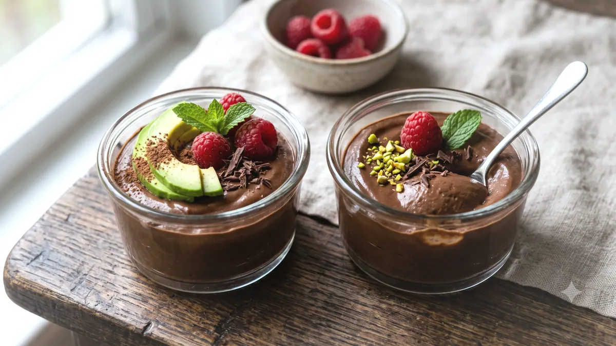 Avocado Chocolate Mousse — puréed texture, IDDSI Level 3
