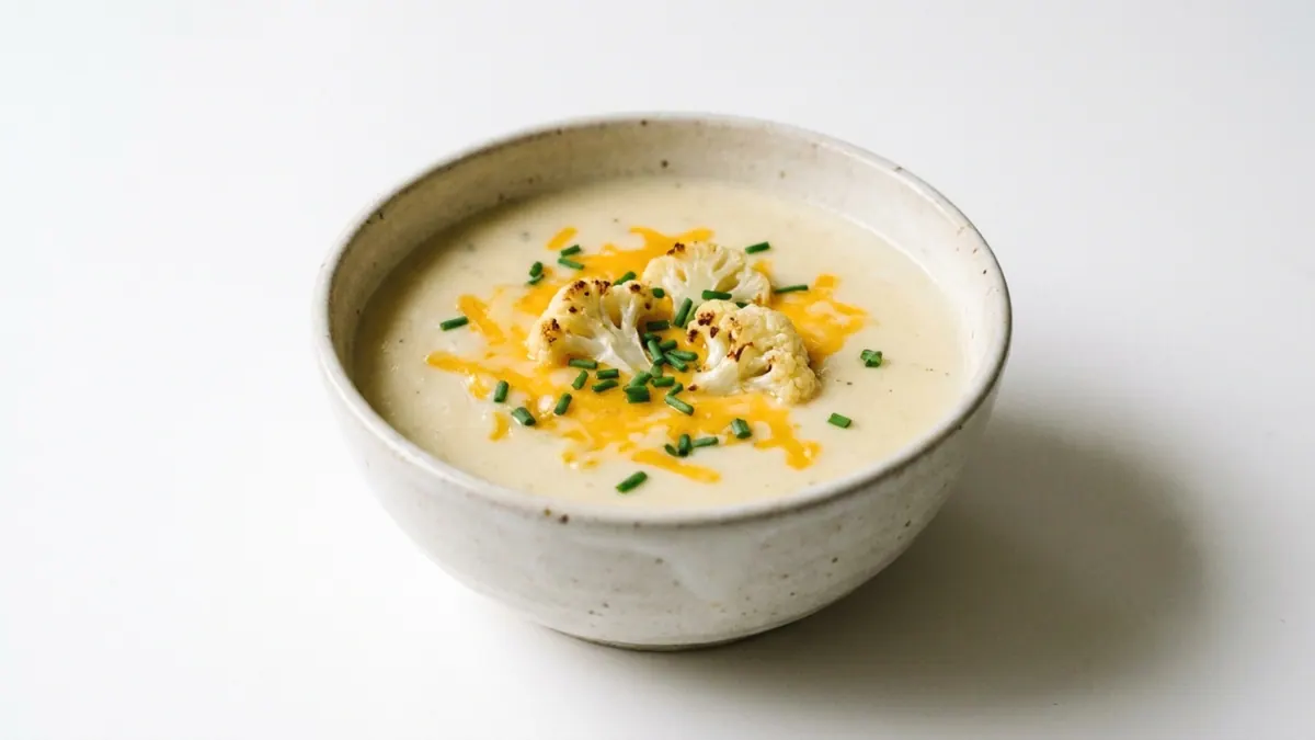 Cauliflower Cheese Soup — liquid texture, IDDSI Level 2