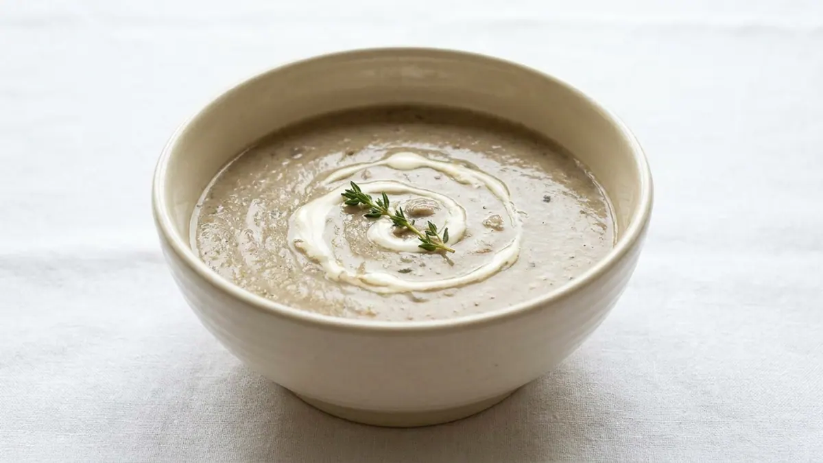 Creamy Mushroom Soup — liquid texture, IDDSI Level 2