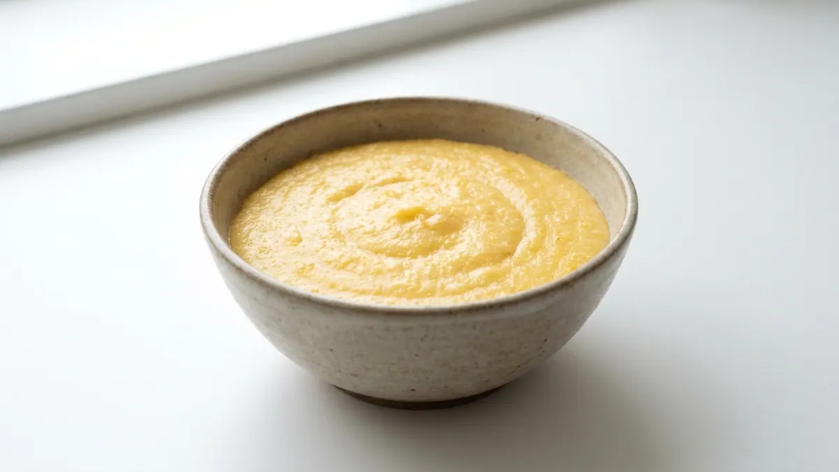 Creamy Polenta Porridge — puréed texture, IDDSI Level 4