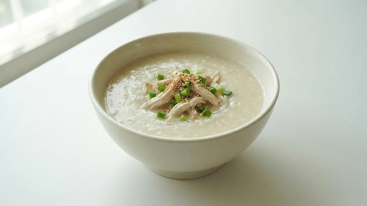 Dakjuk (Chicken Porridge) — puréed texture, IDDSI Level 4