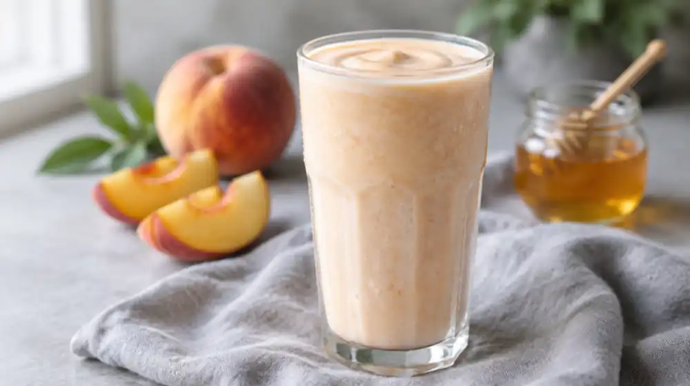 Greek Yogurt & Peach Sipper — liquid texture, IDDSI Level 2