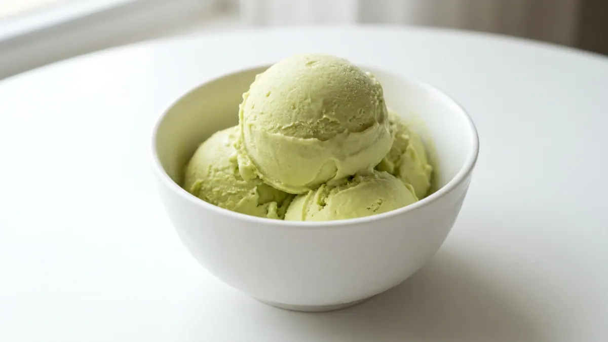 Kem Bơ (Avocado Ice Cream) — puréed texture, IDDSI Level 4