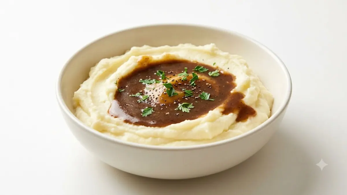 Mashed Potato & Gravy — soft texture, IDDSI Level 6