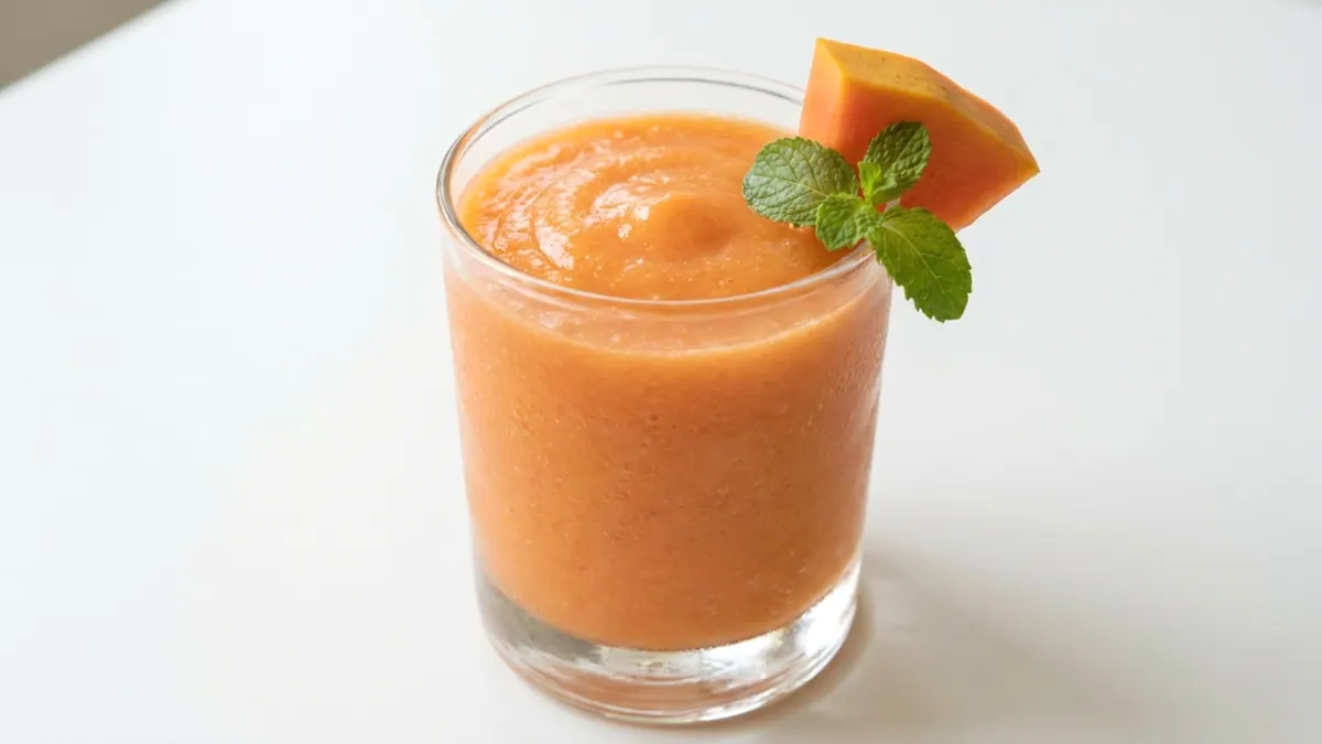Tropical Papaya Smoothie — liquid texture, IDDSI Level 1