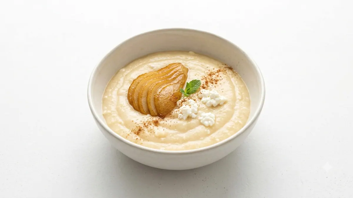 Pear & Ricotta Purée — puréed texture, IDDSI Level 3