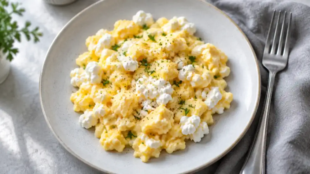 Soft Scrambled Egg with Cottage Cheese — soft texture, IDDSI Level 6