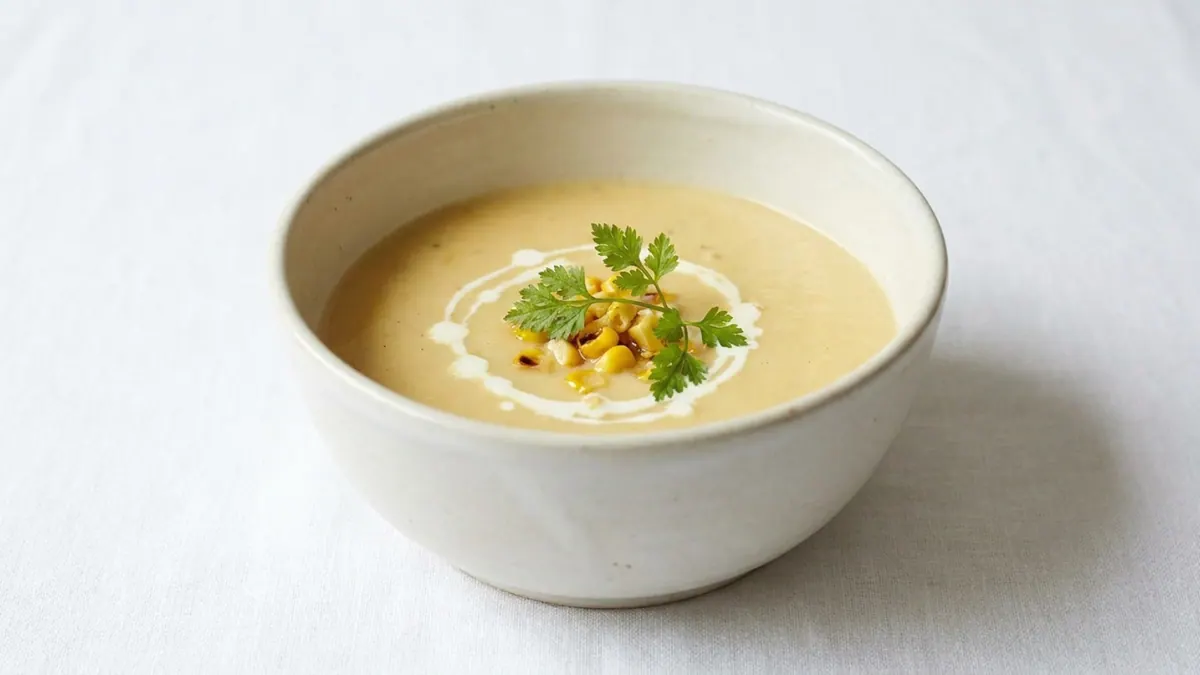 Sweet Corn Velouté — liquid texture, IDDSI Level 2