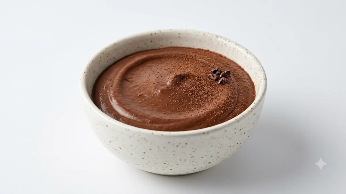 Silken Tofu Chocolate Mousse — puréed texture, IDDSI Level 3
