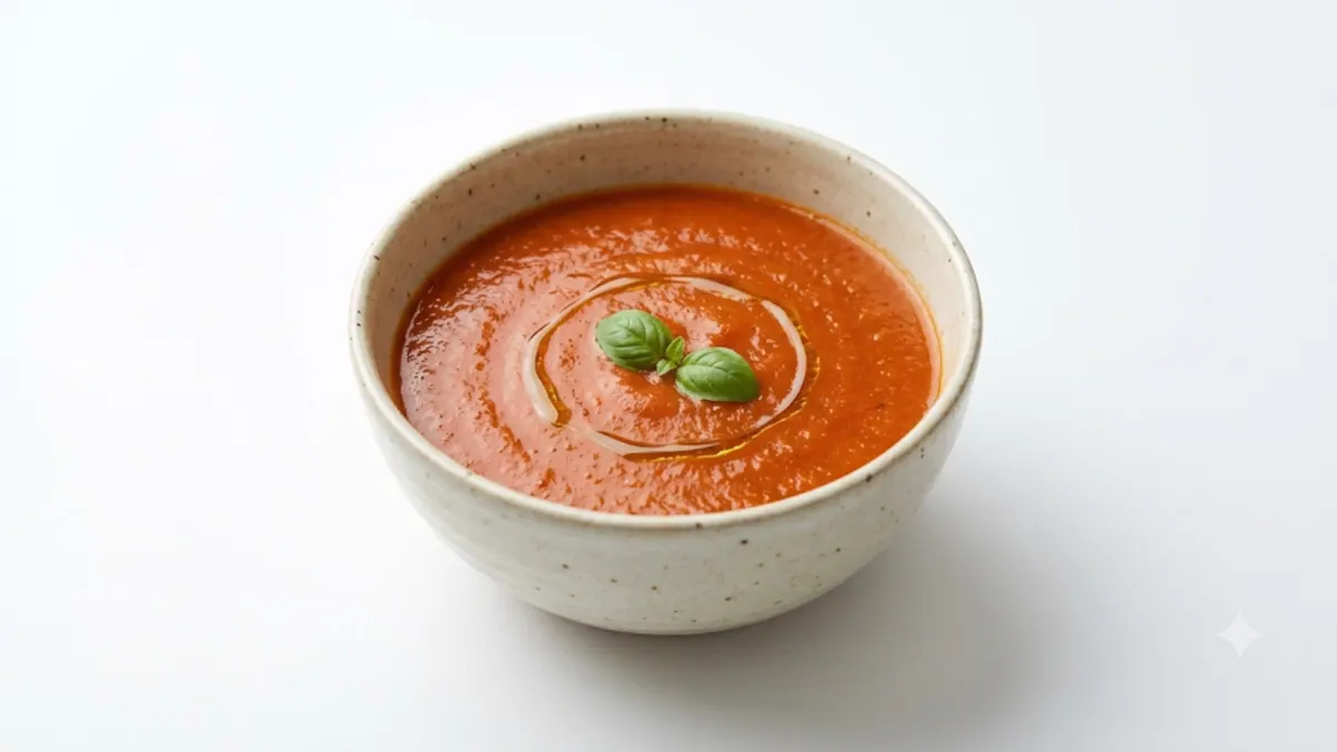 Tomato Basil Soup — liquid texture, IDDSI Level 2